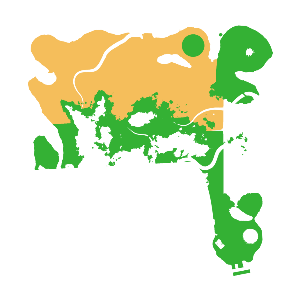 Biome Rust Map: Procedural Map, Size: 3500, Seed: 32131