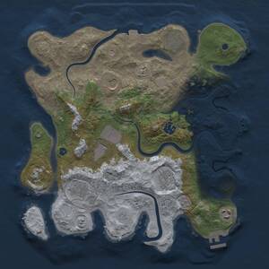 Thumbnail Rust Map: Procedural Map, Size: 3500, Seed: 32131, 14 Monuments