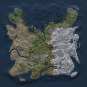 Thumbnail Rust Map: Procedural Map, Size: 3500, Seed: 6785477, 14 Monuments