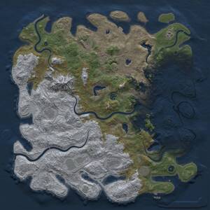Thumbnail Rust Map: Procedural Map, Size: 5000, Seed: 1271989714, 16 Monuments