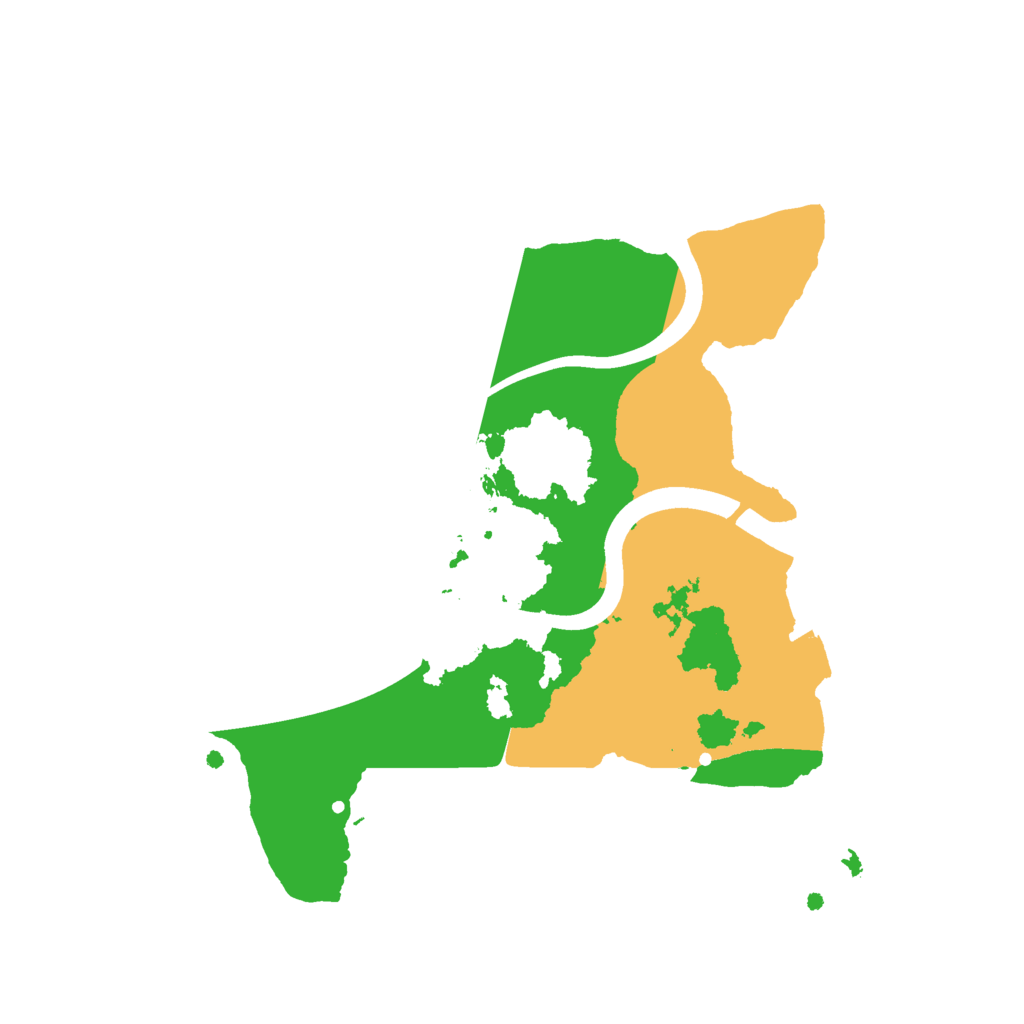 Biome Rust Map: Procedural Map, Size: 2400, Seed: 665436