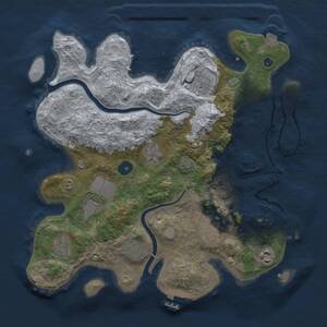 Thumbnail Rust Map: Procedural Map, Size: 3500, Seed: 1444732542, 14 Monuments