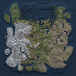 Thumbnail Rust Map: Procedural Map, Size: 4500, Seed: 738801422, 17 Monuments