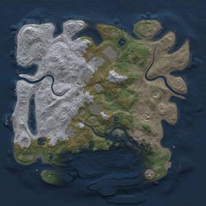 Thumbnail Rust Map: Procedural Map, Size: 3900, Seed: 77777, 15 Monuments