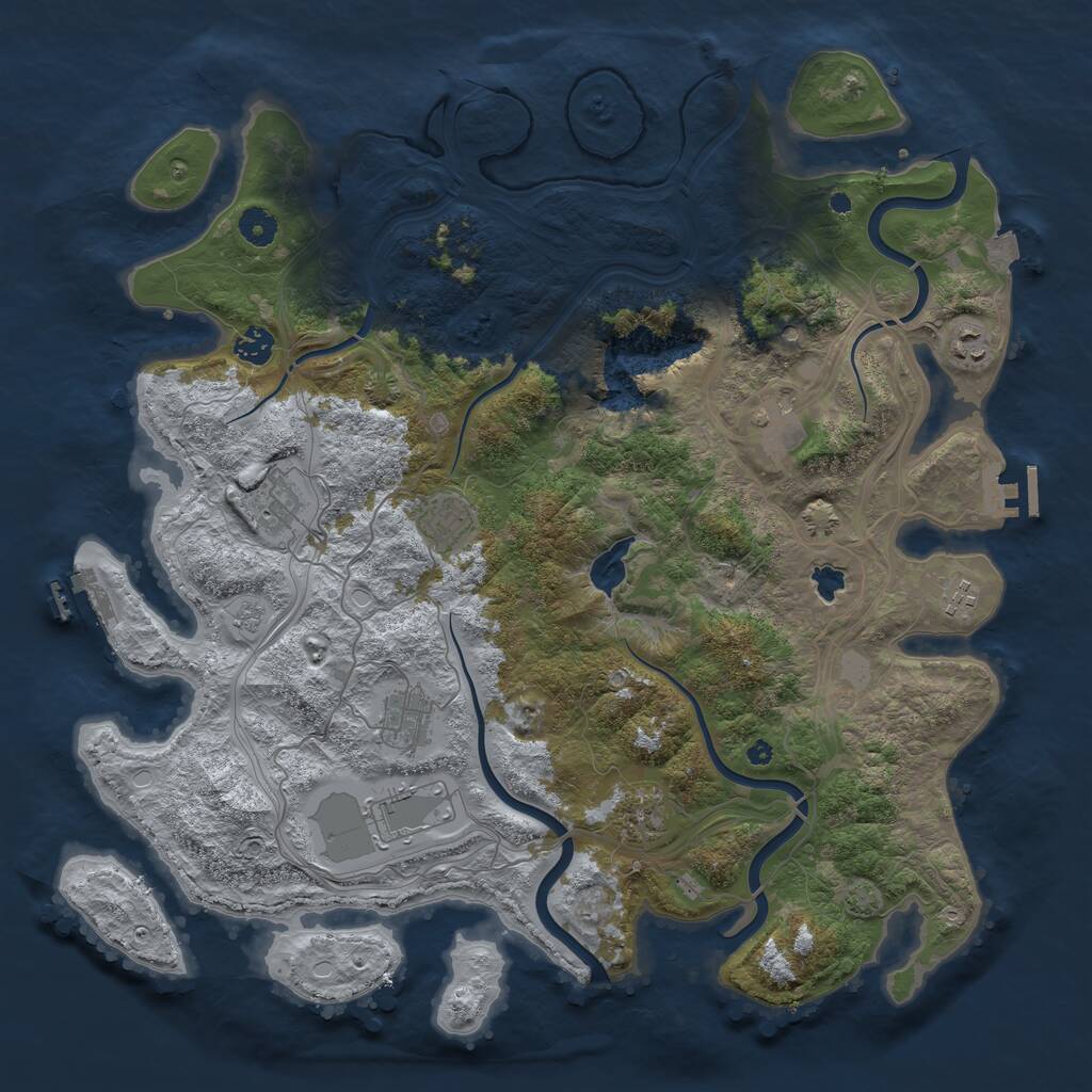 Rust Map: Procedural Map, Size: 4300, Seed: 183659866, 15 Monuments