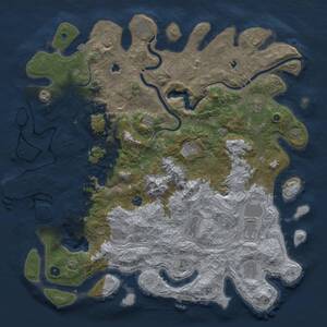 Thumbnail Rust Map: Procedural Map, Size: 5000, Seed: 1502680024, 17 Monuments