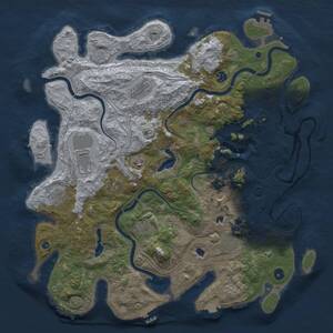 Thumbnail Rust Map: Procedural Map, Size: 4500, Seed: 1829685943, 16 Monuments