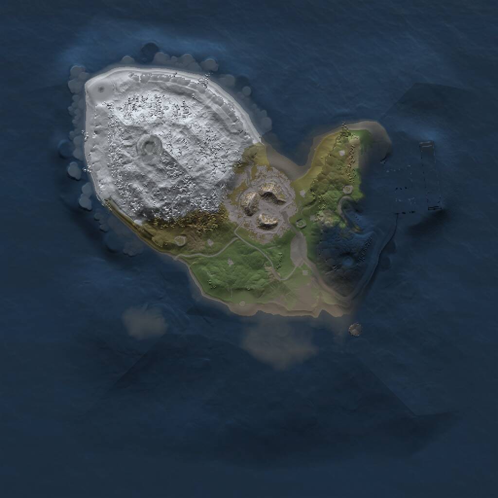 Rust Map: Procedural Map, Size: 1500, Seed: 6942023, 3 Monuments