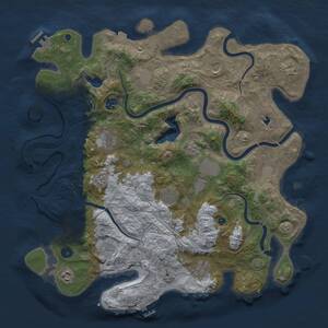 Thumbnail Rust Map: Procedural Map, Size: 4300, Seed: 131488757, 17 Monuments