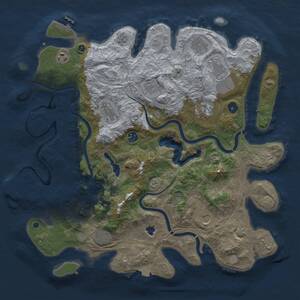 Thumbnail Rust Map: Procedural Map, Size: 4300, Seed: 20260702, 16 Monuments