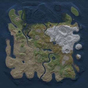 Thumbnail Rust Map: Procedural Map, Size: 4000, Seed: 1664069889, 16 Monuments