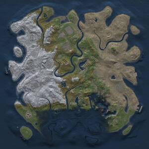 Thumbnail Rust Map: Procedural Map, Size: 4500, Seed: 1067703173, 17 Monuments