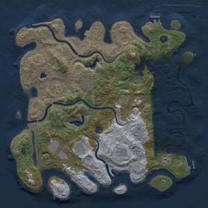 Thumbnail Rust Map: Procedural Map, Size: 4250, Seed: 1289664503, 16 Monuments