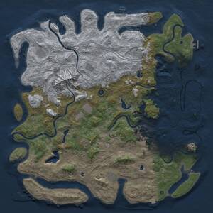Thumbnail Rust Map: Procedural Map, Size: 5500, Seed: 398655460, 17 Monuments