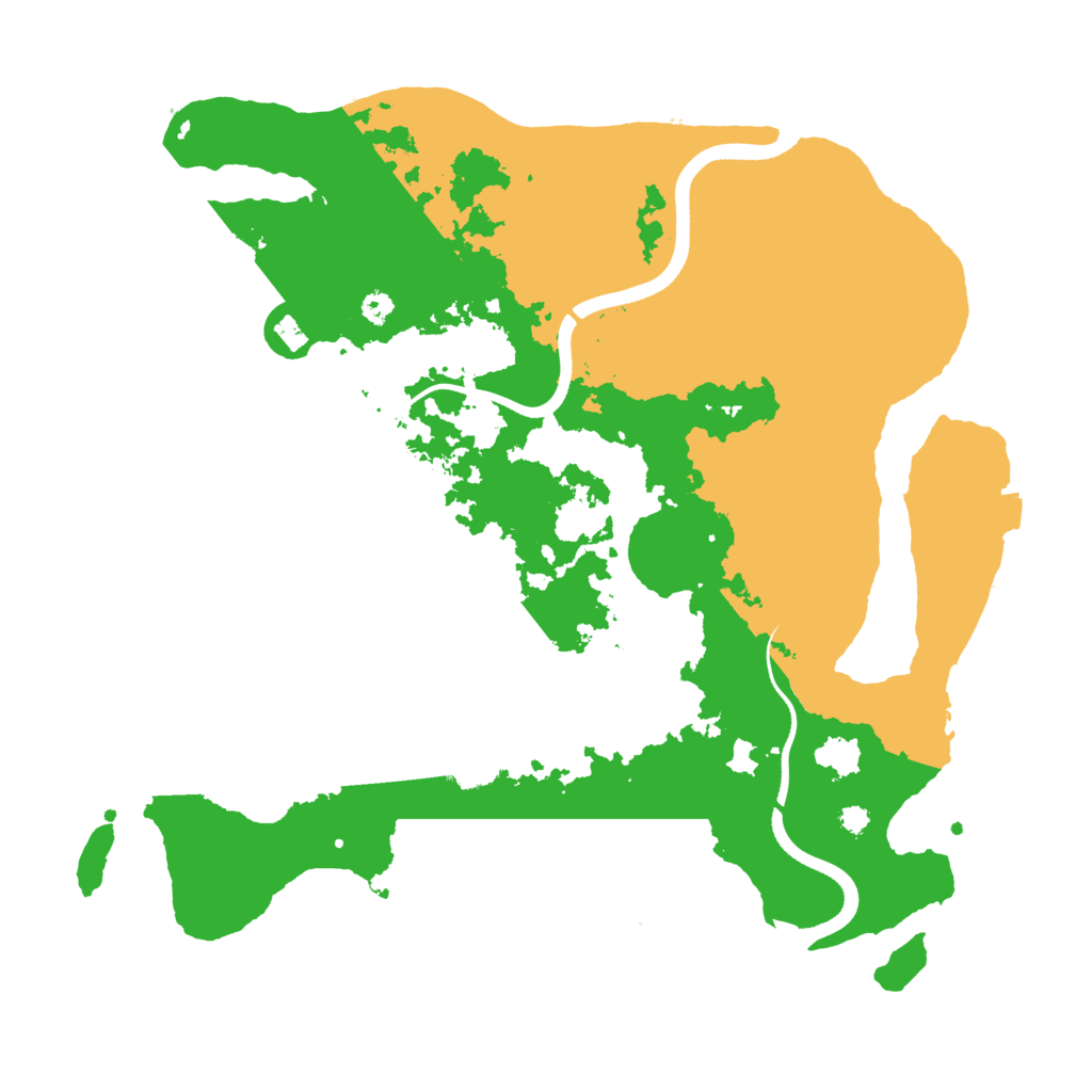 Biome Rust Map: Procedural Map, Size: 3500, Seed: 1399447458