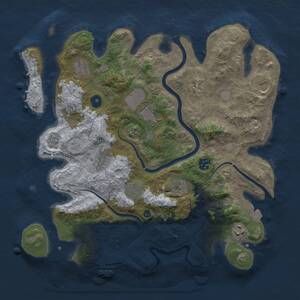 Thumbnail Rust Map: Procedural Map, Size: 3800, Seed: 552344224, 15 Monuments