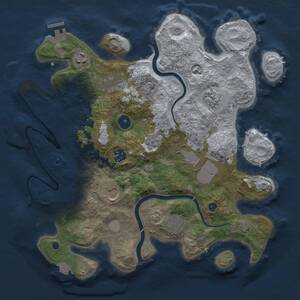Thumbnail Rust Map: Procedural Map, Size: 3500, Seed: 1882244033, 13 Monuments