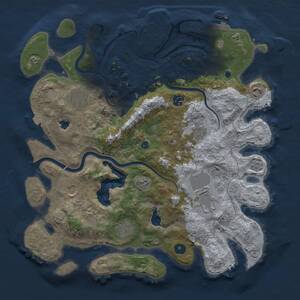Thumbnail Rust Map: Procedural Map, Size: 4000, Seed: 146968271, 14 Monuments