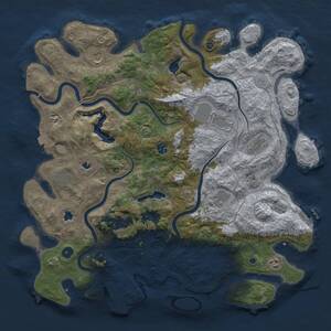 Thumbnail Rust Map: Procedural Map, Size: 4500, Seed: 1515711352, 15 Monuments