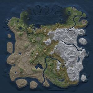 Thumbnail Rust Map: Procedural Map, Size: 4500, Seed: 310234854, 17 Monuments