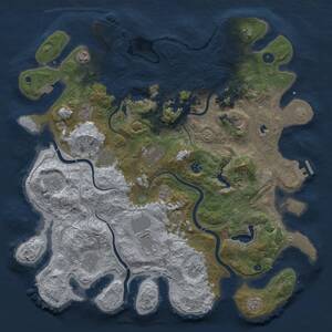 Thumbnail Rust Map: Procedural Map, Size: 4500, Seed: 882111152, 17 Monuments