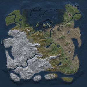 Thumbnail Rust Map: Procedural Map, Size: 4500, Seed: 1010316631, 15 Monuments
