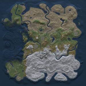 Thumbnail Rust Map: Procedural Map, Size: 5000, Seed: 2124264259, 17 Monuments