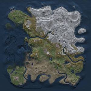 Thumbnail Rust Map: Procedural Map, Size: 4250, Seed: 1527750419, 17 Monuments