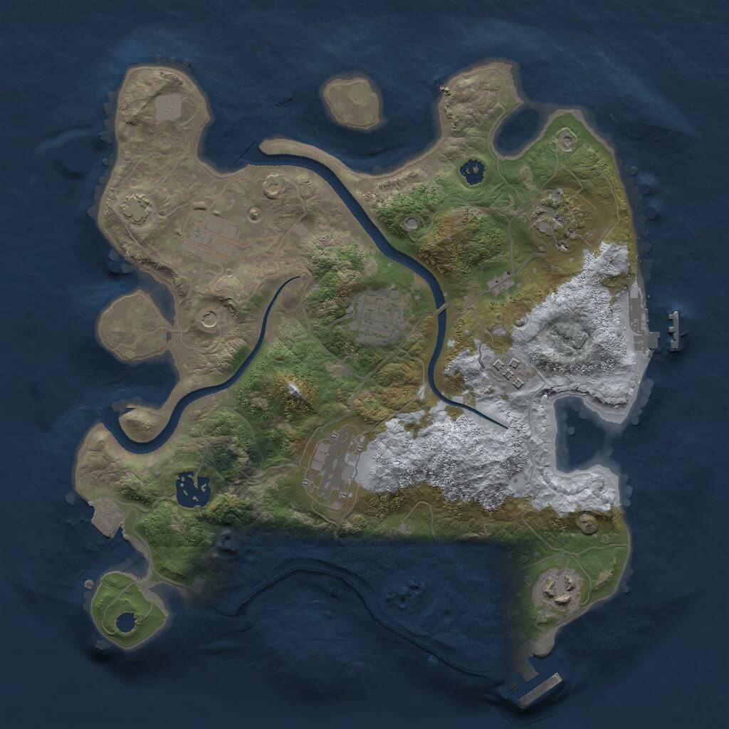 Rust Map: Procedural Map, Size: 3000, Seed: 639795058, 12 Monuments