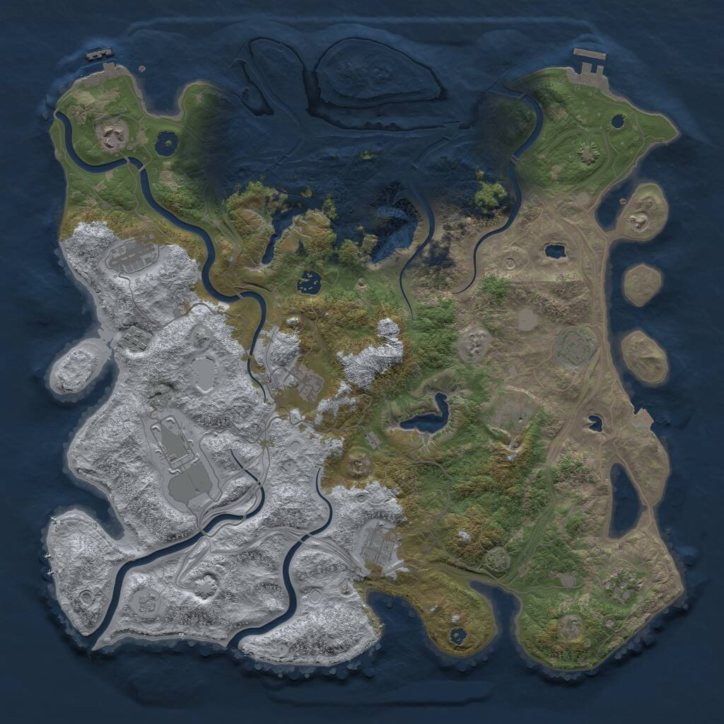 Rust Map: Procedural Map, Size: 4500, Seed: 1526836657, 16 Monuments