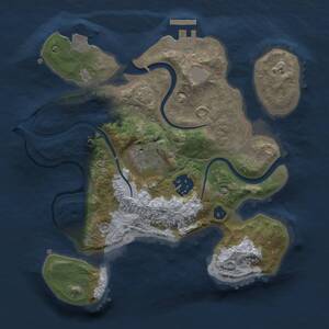 Thumbnail Rust Map: Procedural Map, Size: 2500, Seed: 214834720, 6 Monuments