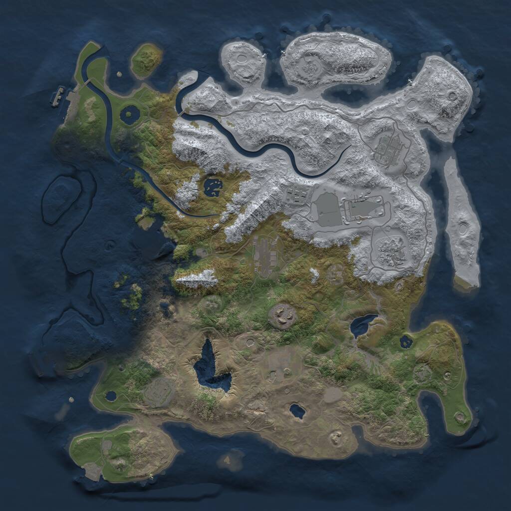 Rust Map: Procedural Map, Size: 4000, Seed: 1697070555, 16 Monuments