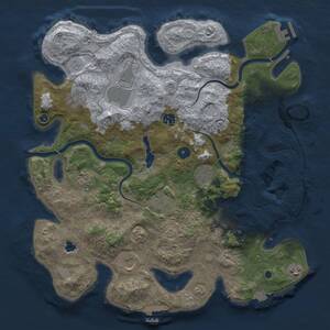 Thumbnail Rust Map: Procedural Map, Size: 4000, Seed: 444258579, 16 Monuments