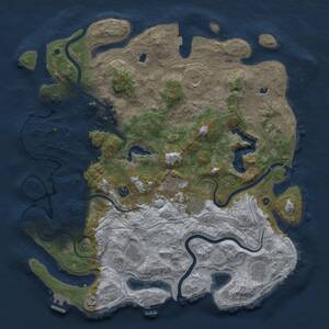 Thumbnail Rust Map: Procedural Map, Size: 4500, Seed: 1681369337, 15 Monuments
