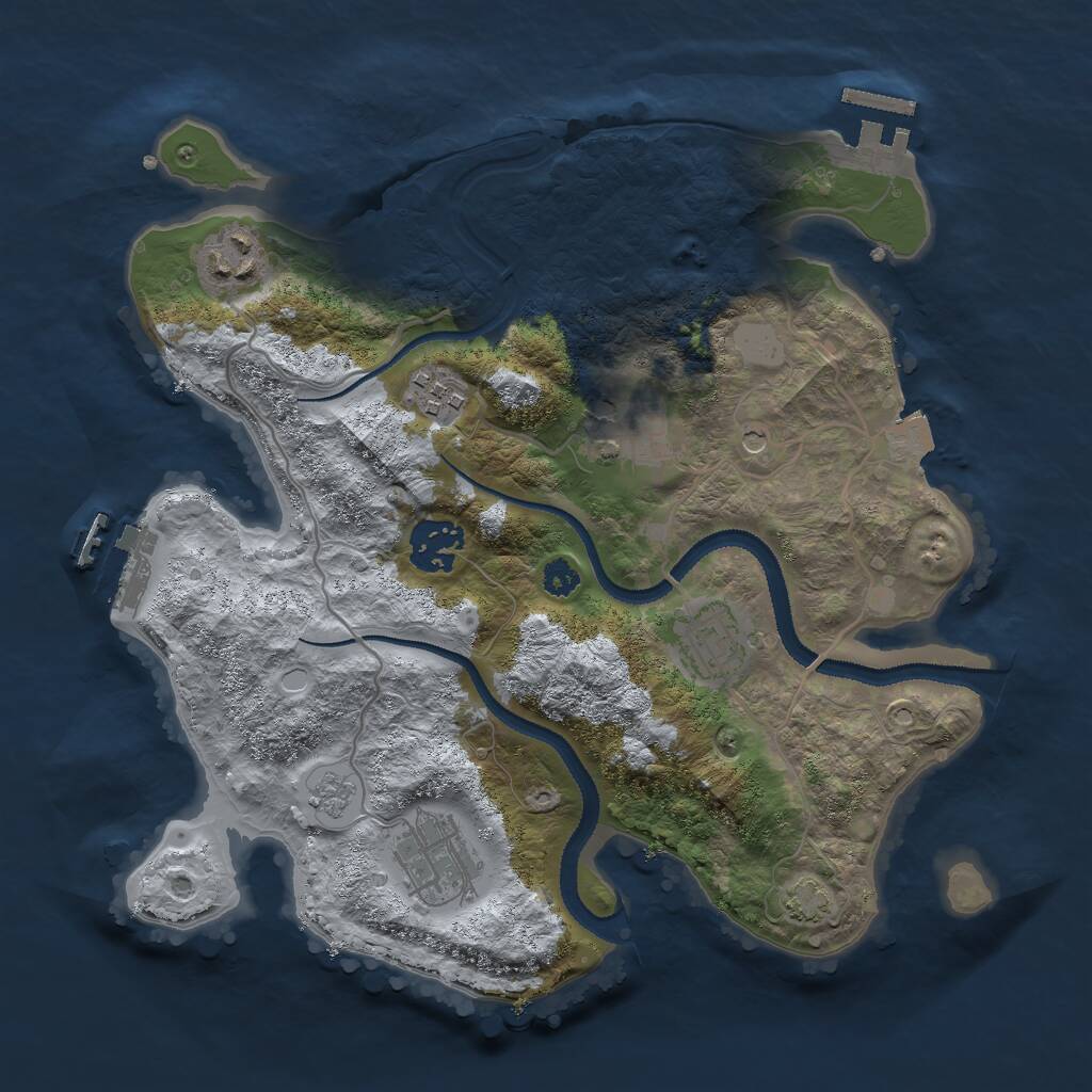 Rust Map: Procedural Map, Size: 3002, Seed: 506659260, 12 Monuments