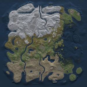 Thumbnail Rust Map: Procedural Map, Size: 4500, Seed: 1655709281, 16 Monuments