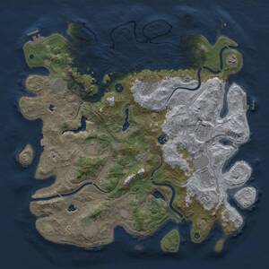Thumbnail Rust Map: Procedural Map, Size: 4500, Seed: 31899, 16 Monuments