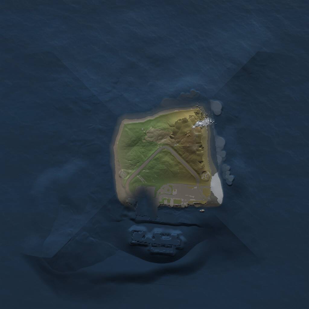 Rust Map: Procedural Map, Size: 1000, Seed: 420236921, 2 Monuments
