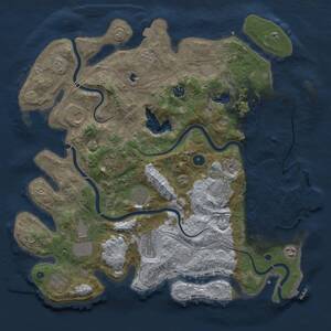 Thumbnail Rust Map: Procedural Map, Size: 4400, Seed: 628884116, 16 Monuments