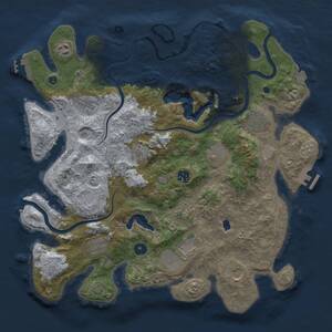 Thumbnail Rust Map: Procedural Map, Size: 4000, Seed: 2122036724, 17 Monuments