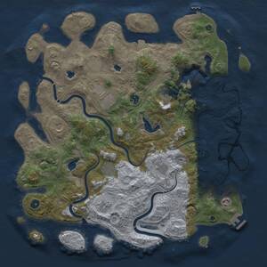 Thumbnail Rust Map: Procedural Map, Size: 4500, Seed: 210987074, 16 Monuments