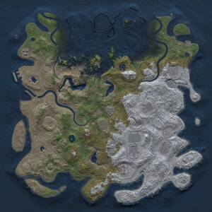 Thumbnail Rust Map: Procedural Map, Size: 4500, Seed: 837252, 16 Monuments
