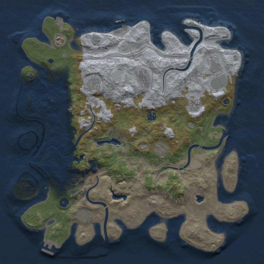 Rust Map: Procedural Map, Size: 4250, Seed: 818050978, 15 Monuments
