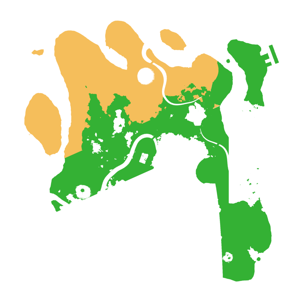 Biome Rust Map: Procedural Map, Size: 3200, Seed: 3213123