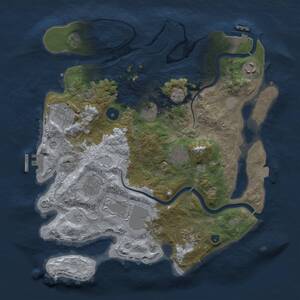 Thumbnail Rust Map: Procedural Map, Size: 3500, Seed: 689325, 14 Monuments