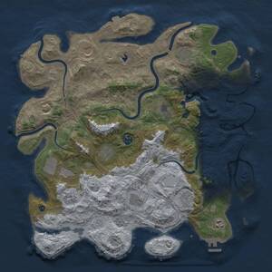 Thumbnail Rust Map: Procedural Map, Size: 4250, Seed: 868575120, 17 Monuments