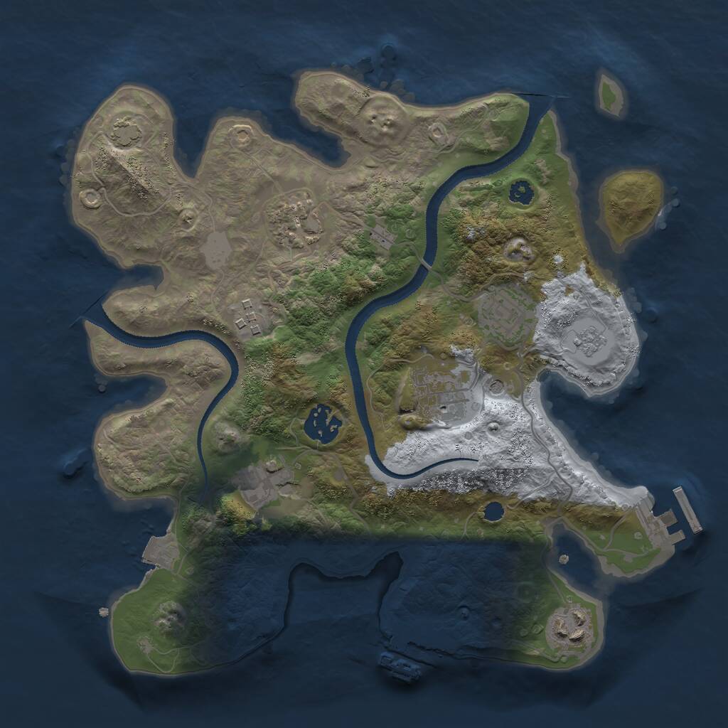 Rust Map: Procedural Map, Size: 3000, Seed: 1012948360, 13 Monuments