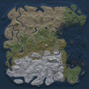 Thumbnail Rust Map: Procedural Map, Size: 6000, Seed: 2021192986, 17 Monuments