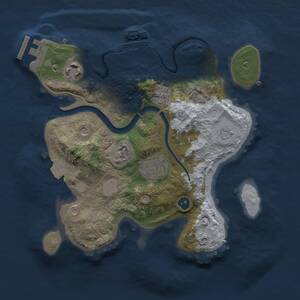 Thumbnail Rust Map: Procedural Map, Size: 2500, Seed: 3463475, 8 Monuments