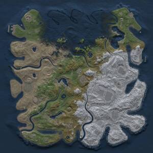 Thumbnail Rust Map: Procedural Map, Size: 4500, Seed: 1019275735, 16 Monuments